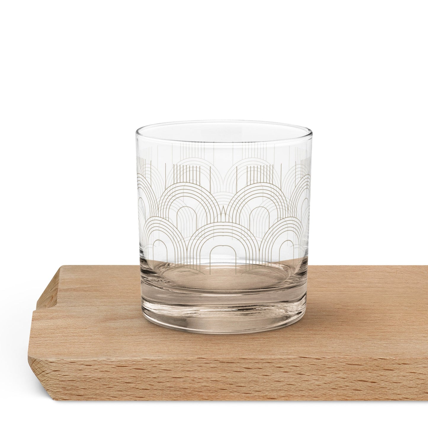 Art Deco Arch - Rocks Glass - barware - drinkware - glasses - Bad Horse