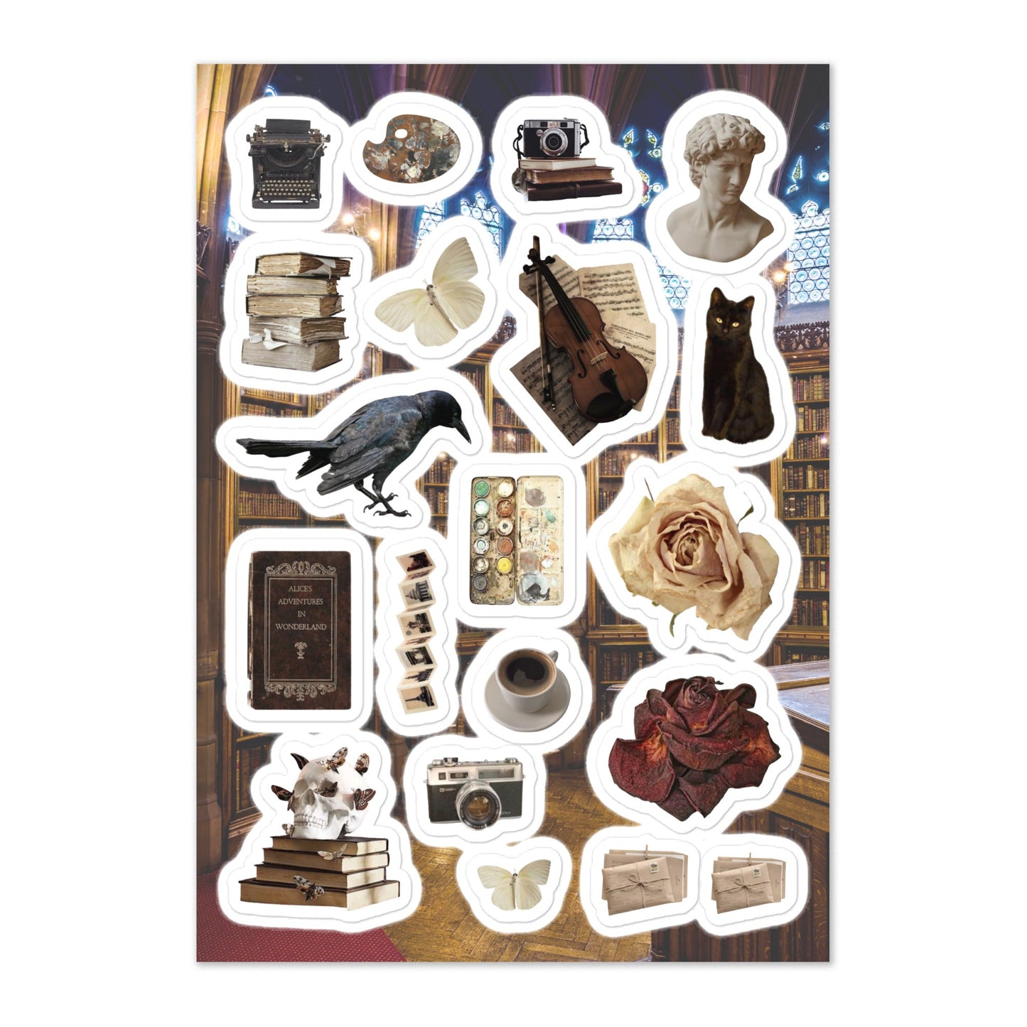 Dark Academia - Sticker sheet - stickersheet - kisscutstickers - sticker collections - Numbskullz