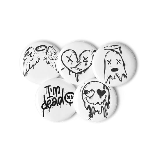 Afterlife - Set of 5 Pin Buttons - accessories - buttons - decorative pins - Numbskullz