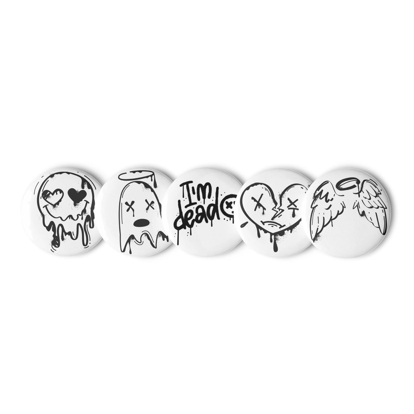 Afterlife - Set of 5 Pin Buttons - accessories - buttons - decorative pins - Numbskullz