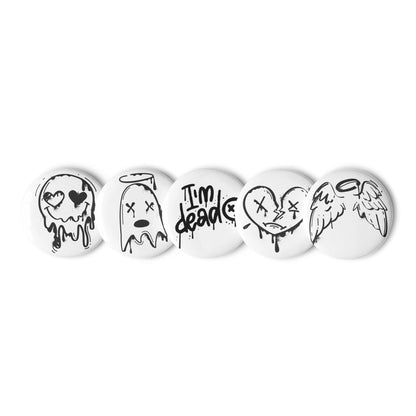 Afterlife - Set of 5 Pin Buttons - accessories - buttons - decorative pins - Numbskullz