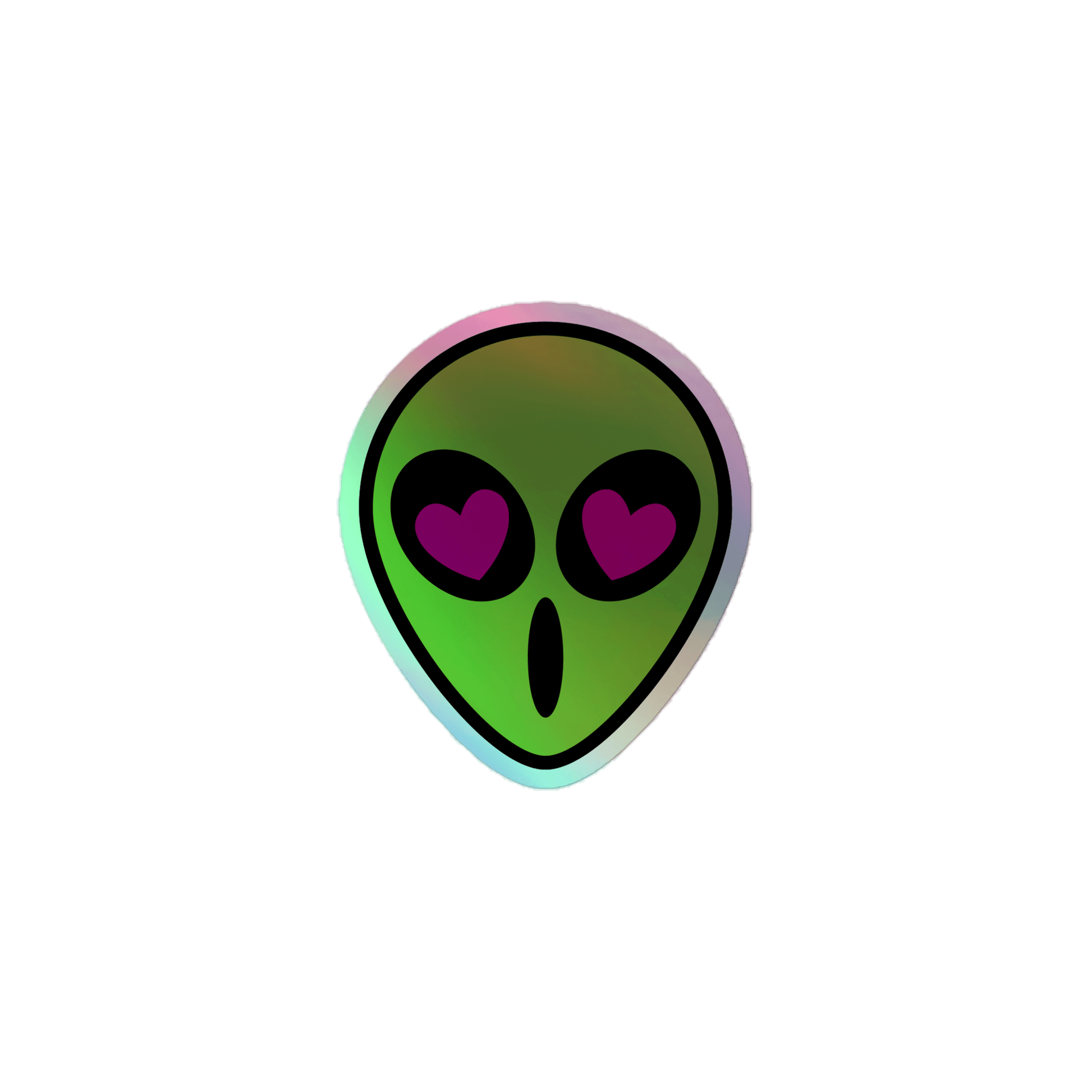 Alien Love - Holographic Sticker - holographicsticker - kisscutstickers - sticker collections - Numbskullz