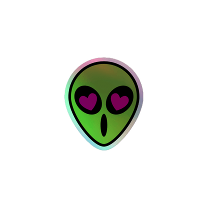 Alien Love - Holographic Sticker - holographicsticker - kisscutstickers - sticker collections - Numbskullz