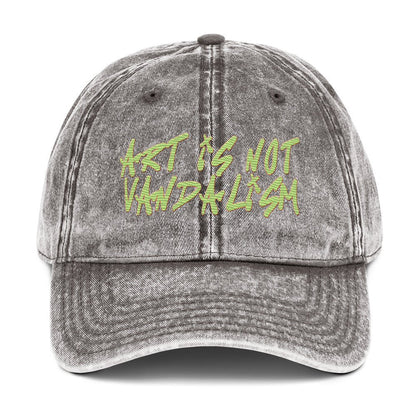 Art is not Vandalism - Vintage Cap - ballcap - baseball style hats - hats - Numbskullz