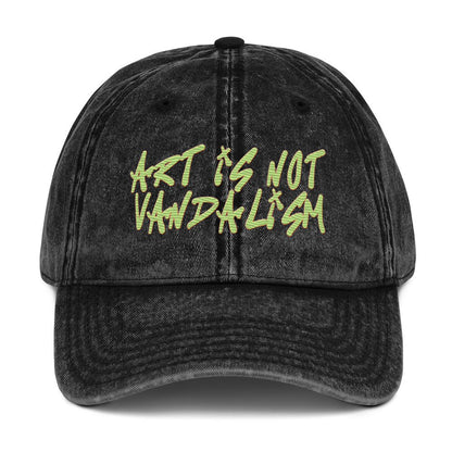 Art is not Vandalism - Vintage Cap - ballcap - baseball style hats - hats - Numbskullz