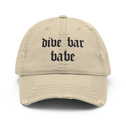Babe - Distressed Adjustable Ball Cap - ballcap - baseball style hats - hats - Numbskullz