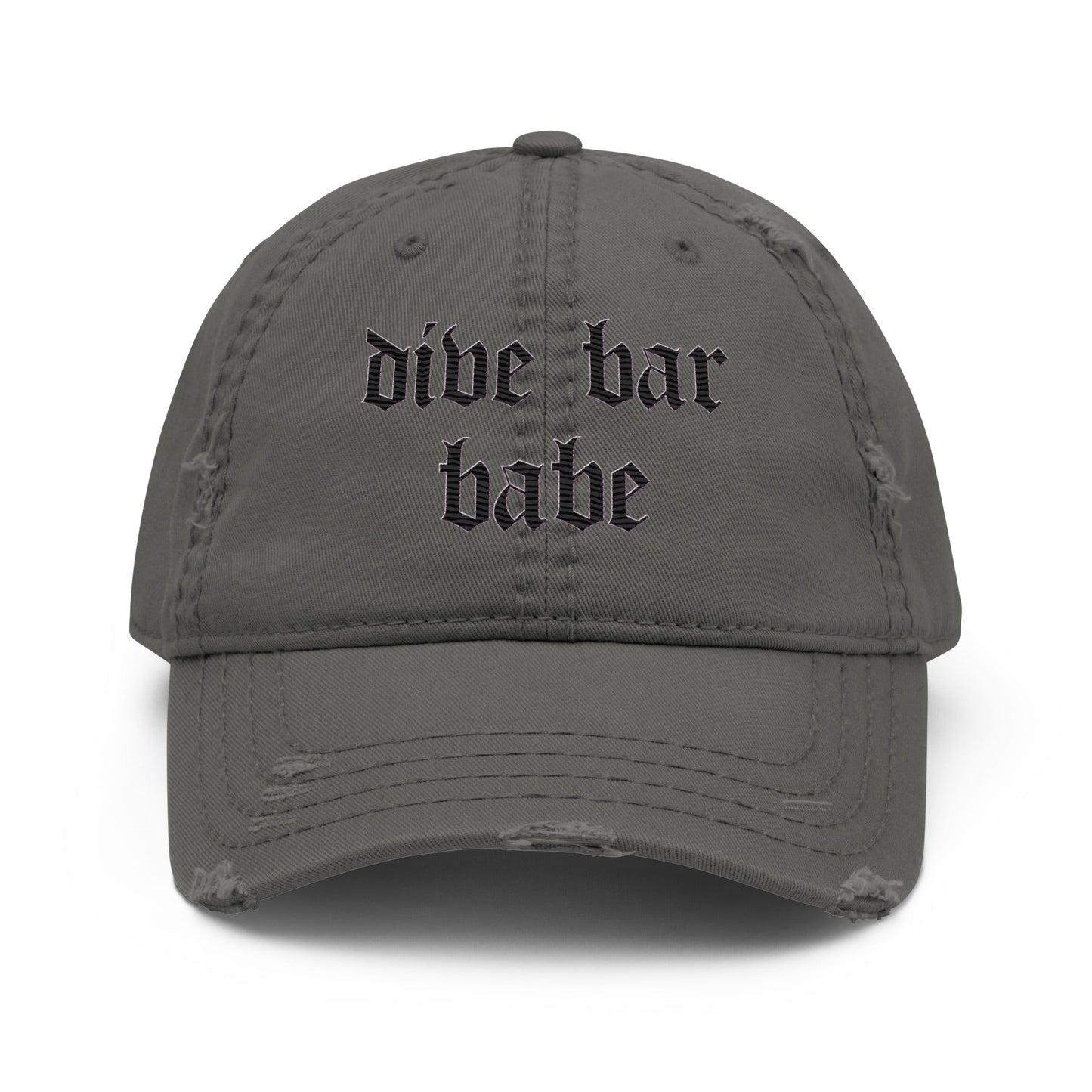 Babe - Distressed Adjustable Ball Cap - ballcap - baseball style hats - hats - Numbskullz