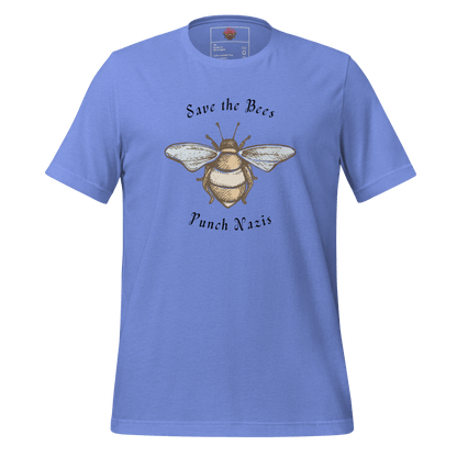 Bees: yay Nazis: boo - Unisex Cotton Tee - activism - political - shirt - Numbskullz