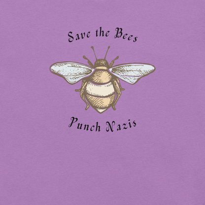 Bees: yay Nazis: boo - Unisex Cotton Tee - activism - political - shirt - Numbskullz