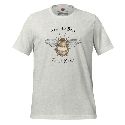 Bees: yay Nazis: boo - Unisex Cotton Tee - activism - political - shirt - Numbskullz