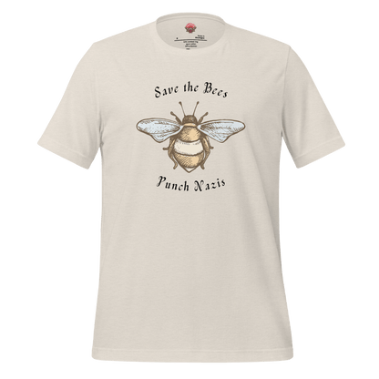 Bees: yay Nazis: boo - Unisex Cotton Tee - activism - political - shirt - Numbskullz