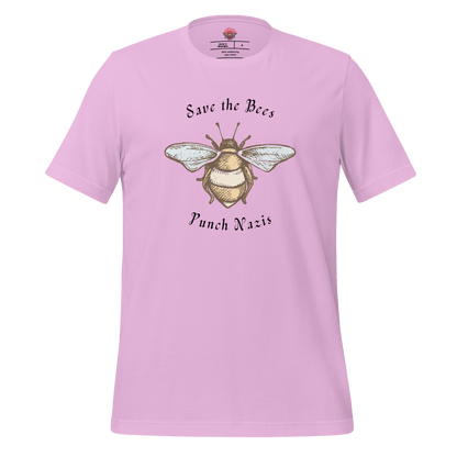 Bees: yay Nazis: boo - Unisex Cotton Tee - activism - political - shirt - Numbskullz