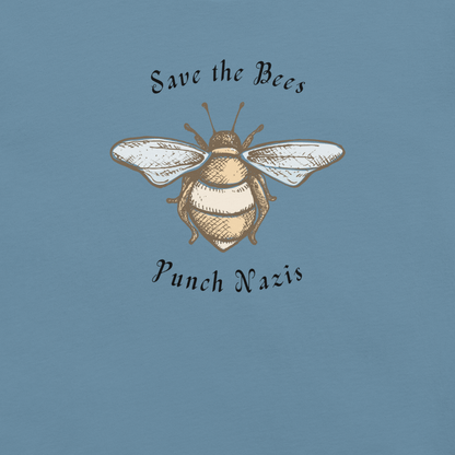 Bees: yay Nazis: boo - Unisex Cotton Tee - activism - political - shirt - Numbskullz