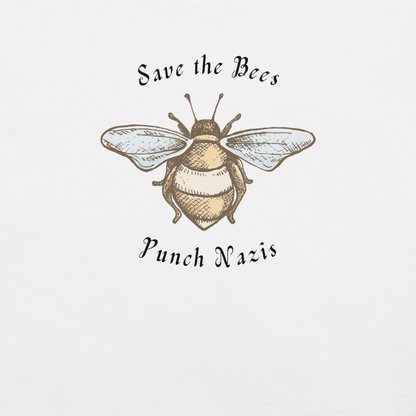 Bees: yay Nazis: boo - Unisex Cotton Tee - activism - political - shirt - Numbskullz