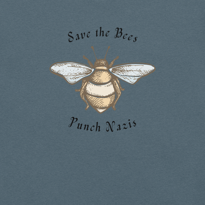 Bees: yay Nazis: boo - Unisex Cotton Tee - activism - political - shirt - Numbskullz