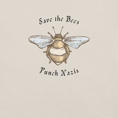 Bees: yay Nazis: boo - Unisex Cotton Tee - activism - political - shirt - Numbskullz