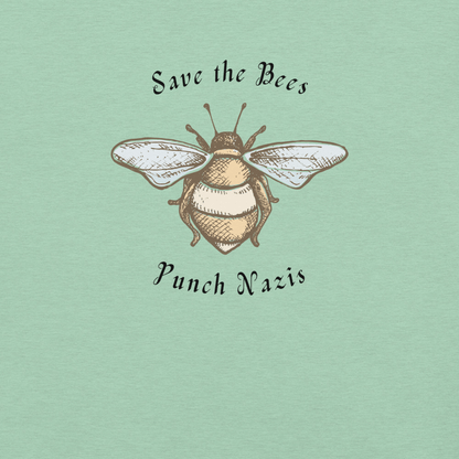 Bees: yay Nazis: boo - Unisex Cotton Tee - activism - political - shirt - Numbskullz