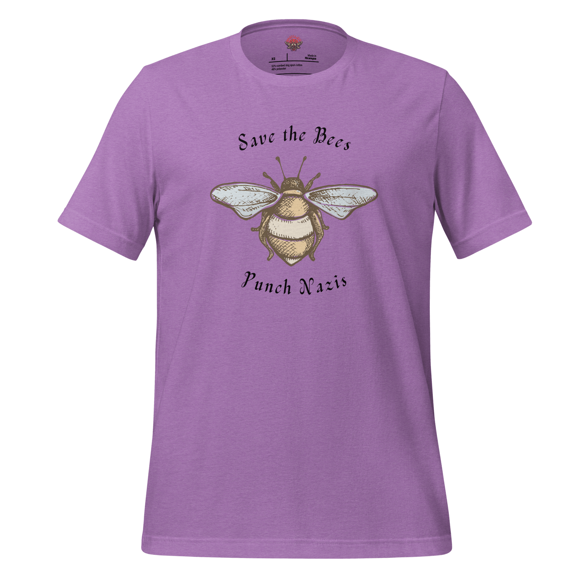 Bees: yay Nazis: boo - Unisex Cotton Tee - activism - political - shirt - Numbskullz