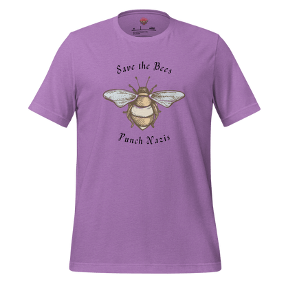 Bees: yay Nazis: boo - Unisex Cotton Tee - activism - political - shirt - Numbskullz