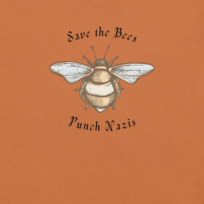 Bees: yay Nazis: boo - Unisex Cotton Tee - activism - political - shirt - Numbskullz