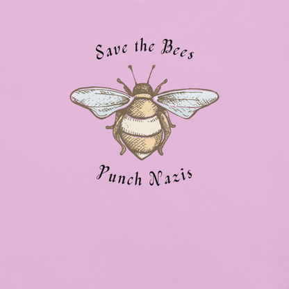 Bees: yay Nazis: boo - Unisex Cotton Tee - activism - political - shirt - Numbskullz