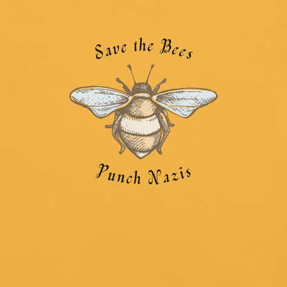 Bees: yay Nazis: boo - Unisex Cotton Tee - activism - political - shirt - Numbskullz