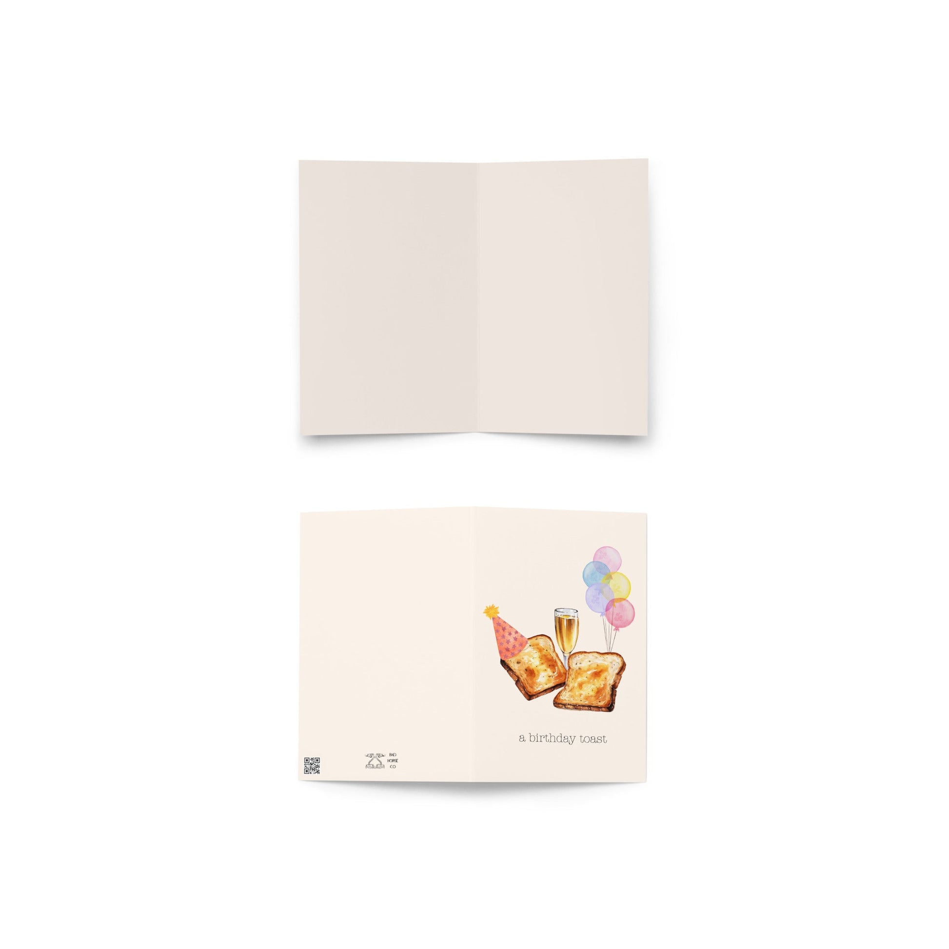 Birthday Toast - Birthday Card - birthday - blank - Card - Bad Horse
