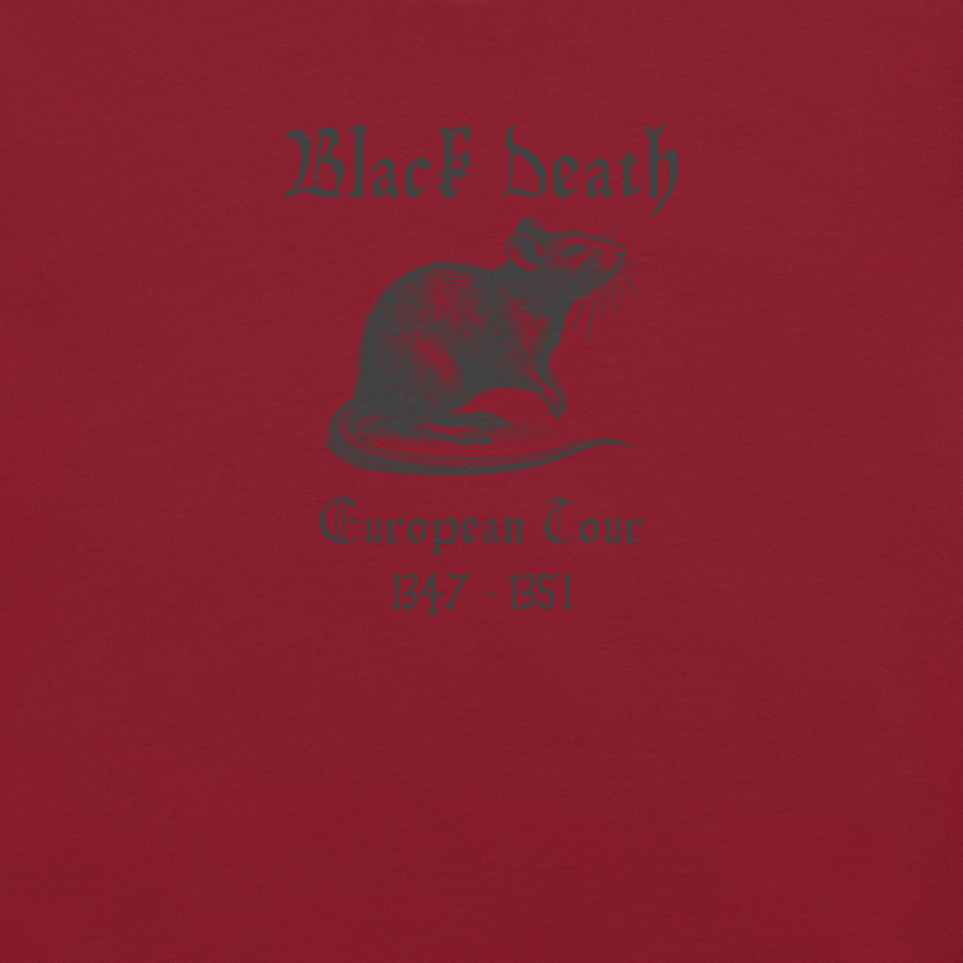 Black Death - Unisex Cotton Tee - shirt - Short Sleeve - T-shirt - Numbskullz