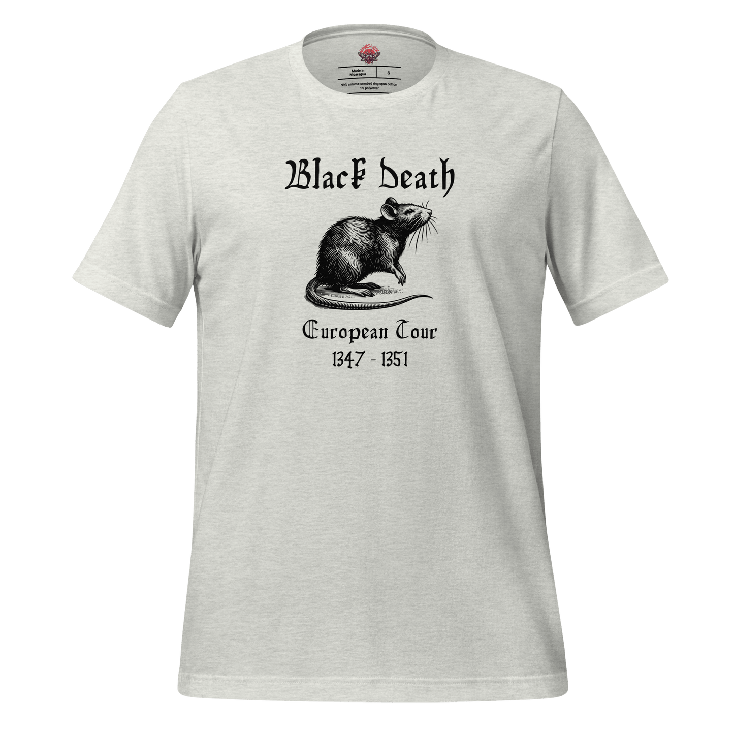 Black Death - Unisex Cotton Tee - shirt - Short Sleeve - T-shirt - Numbskullz