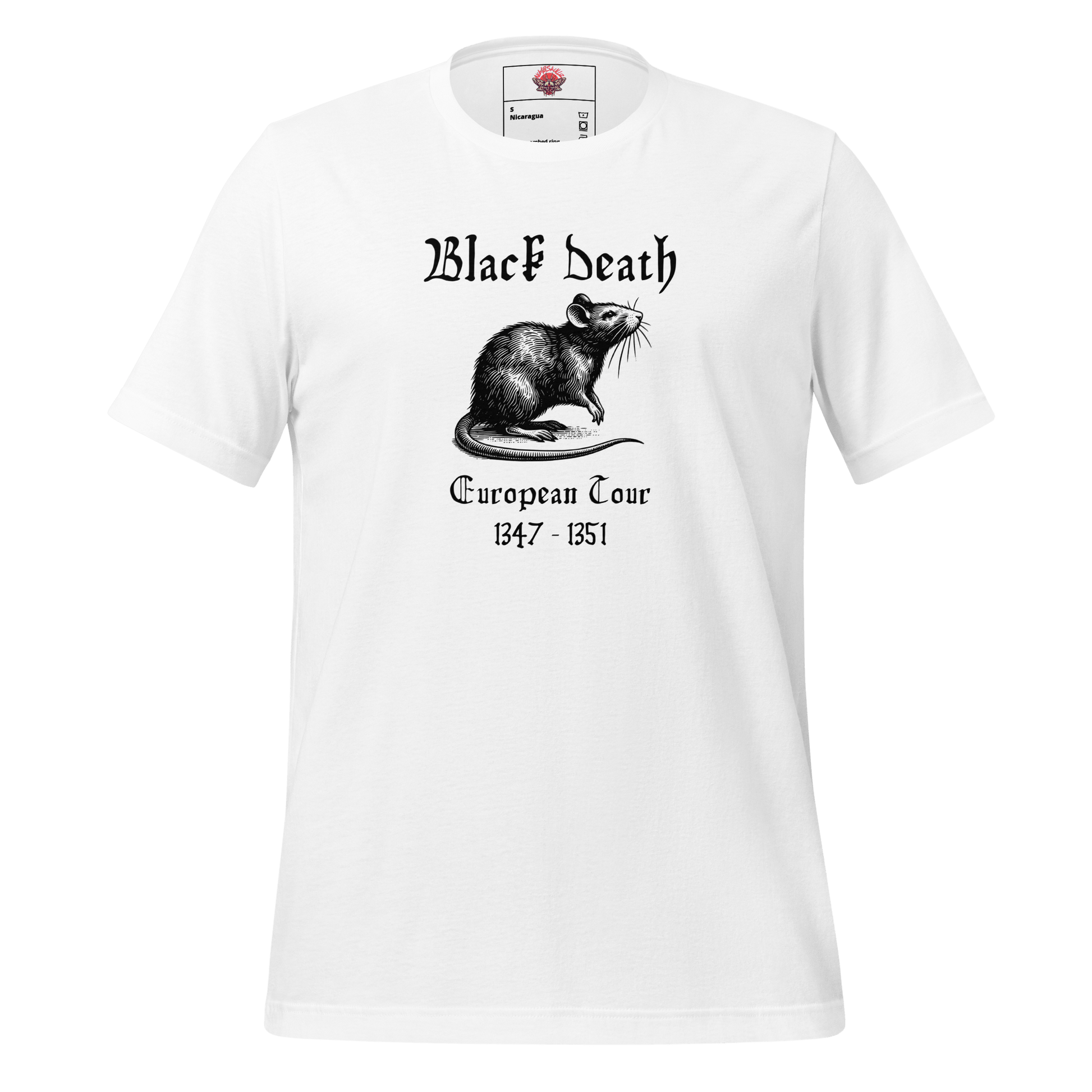 Black Death - Unisex Cotton Tee - shirt - Short Sleeve - T-shirt - Numbskullz