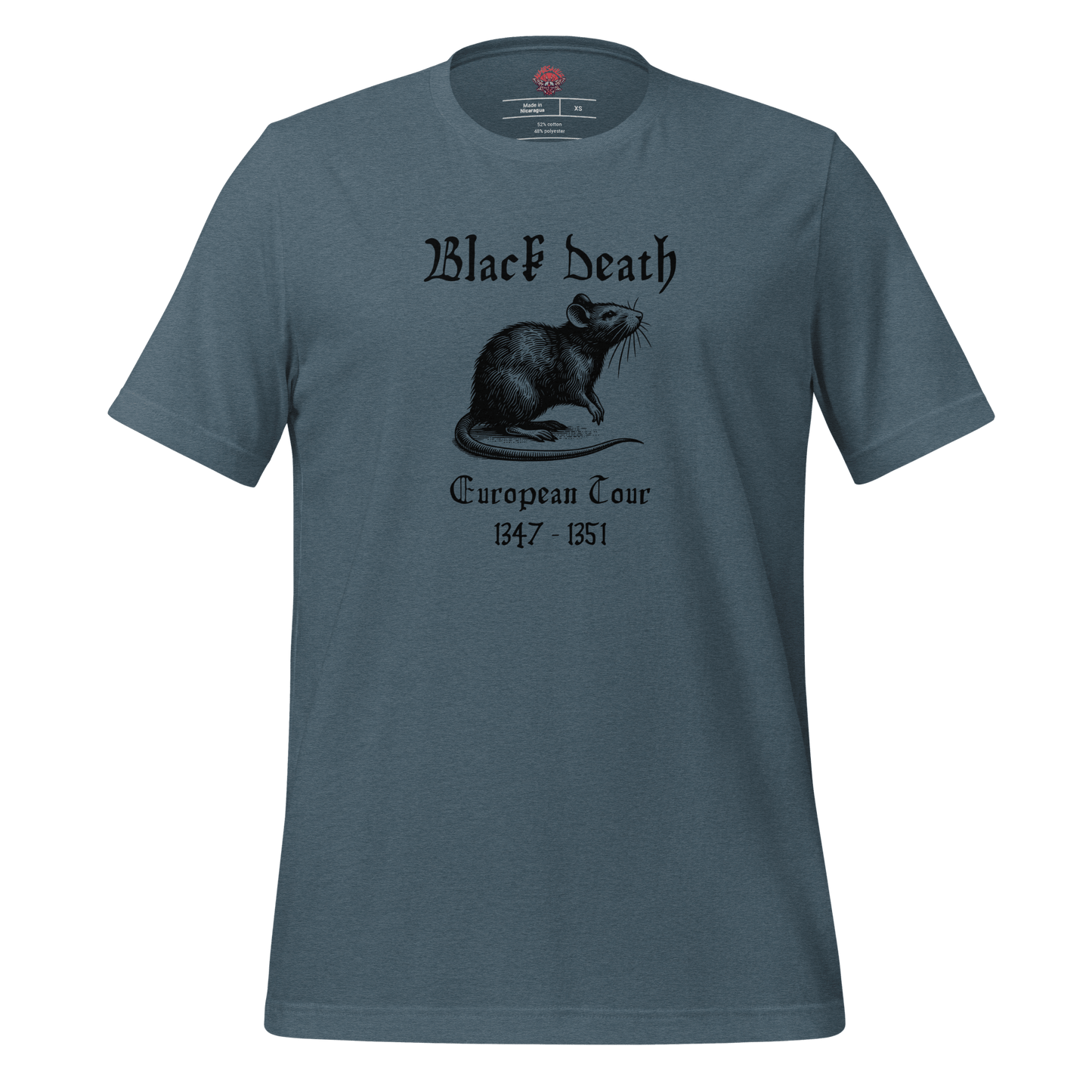Black Death - Unisex Cotton Tee - shirt - Short Sleeve - T-shirt - Numbskullz