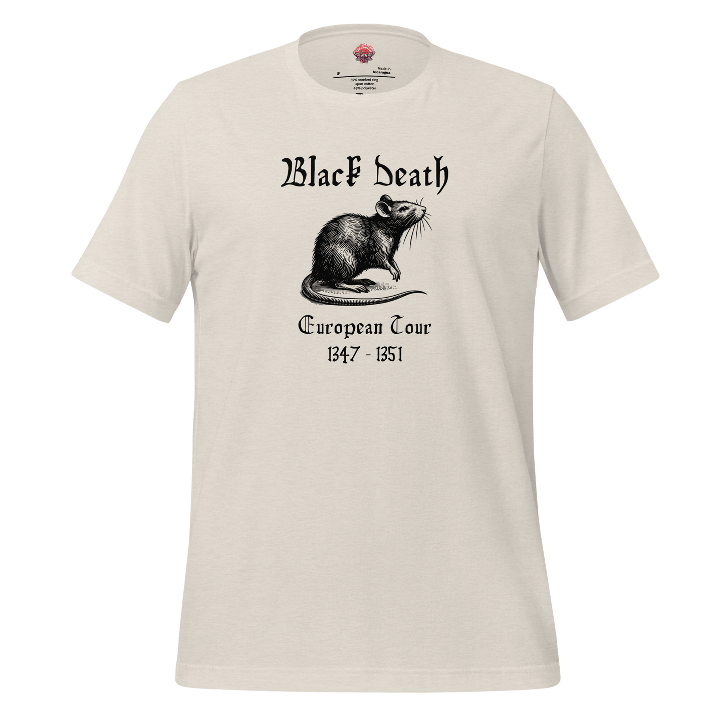 Black Death - Unisex Cotton Tee - shirt - Short Sleeve - T-shirt - Numbskullz