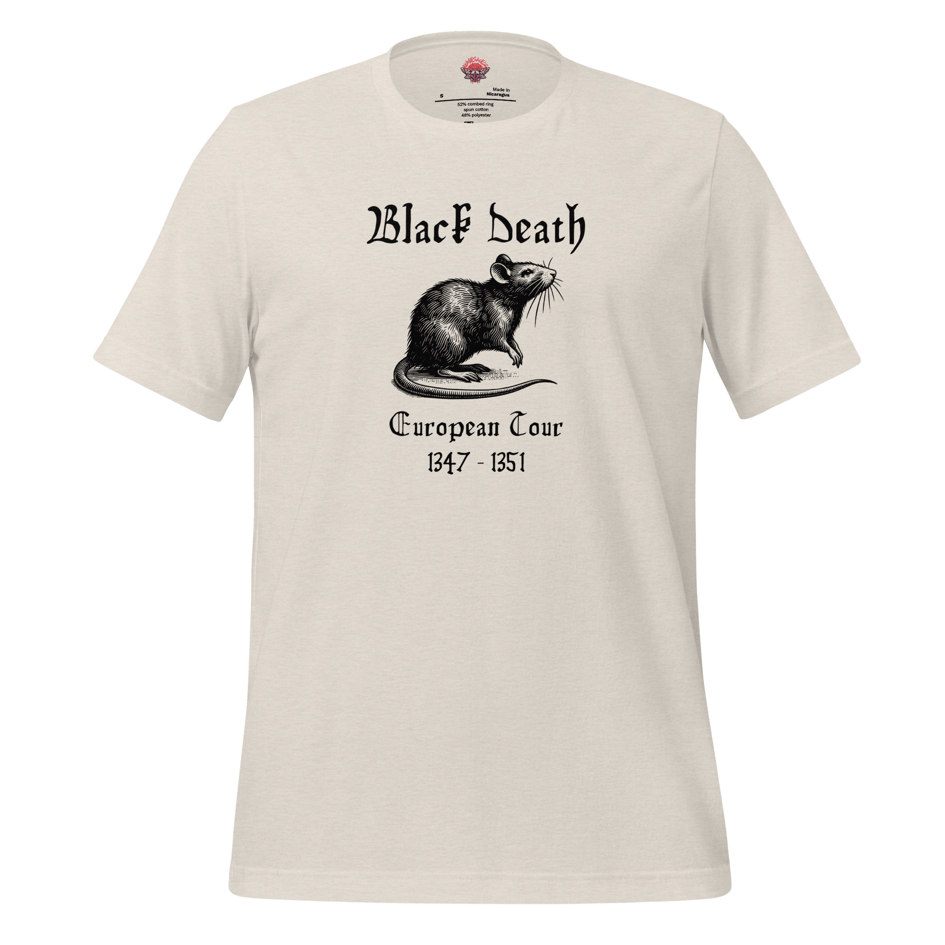 Black Death - Unisex Cotton Tee - shirt - Short Sleeve - T-shirt - Numbskullz