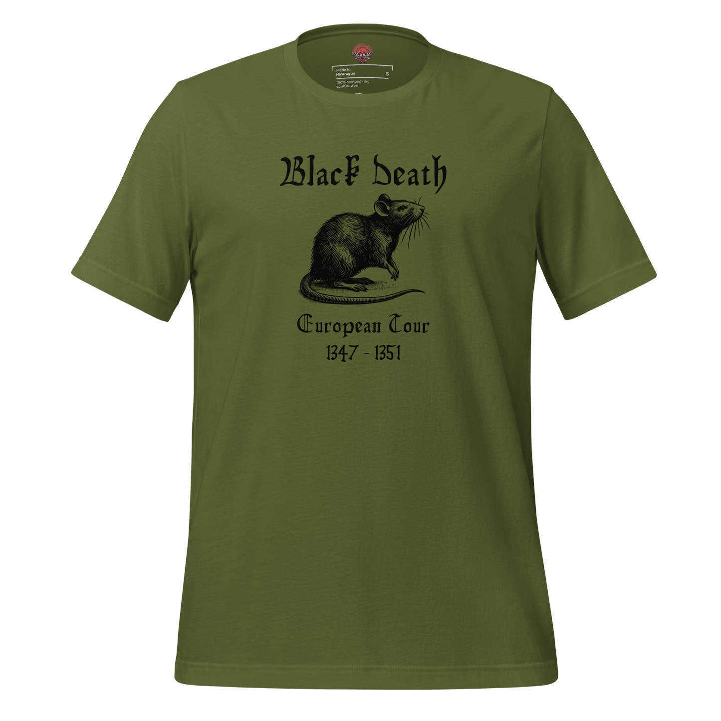 Black Death - Unisex Cotton Tee - shirt - Short Sleeve - T-shirt - Numbskullz