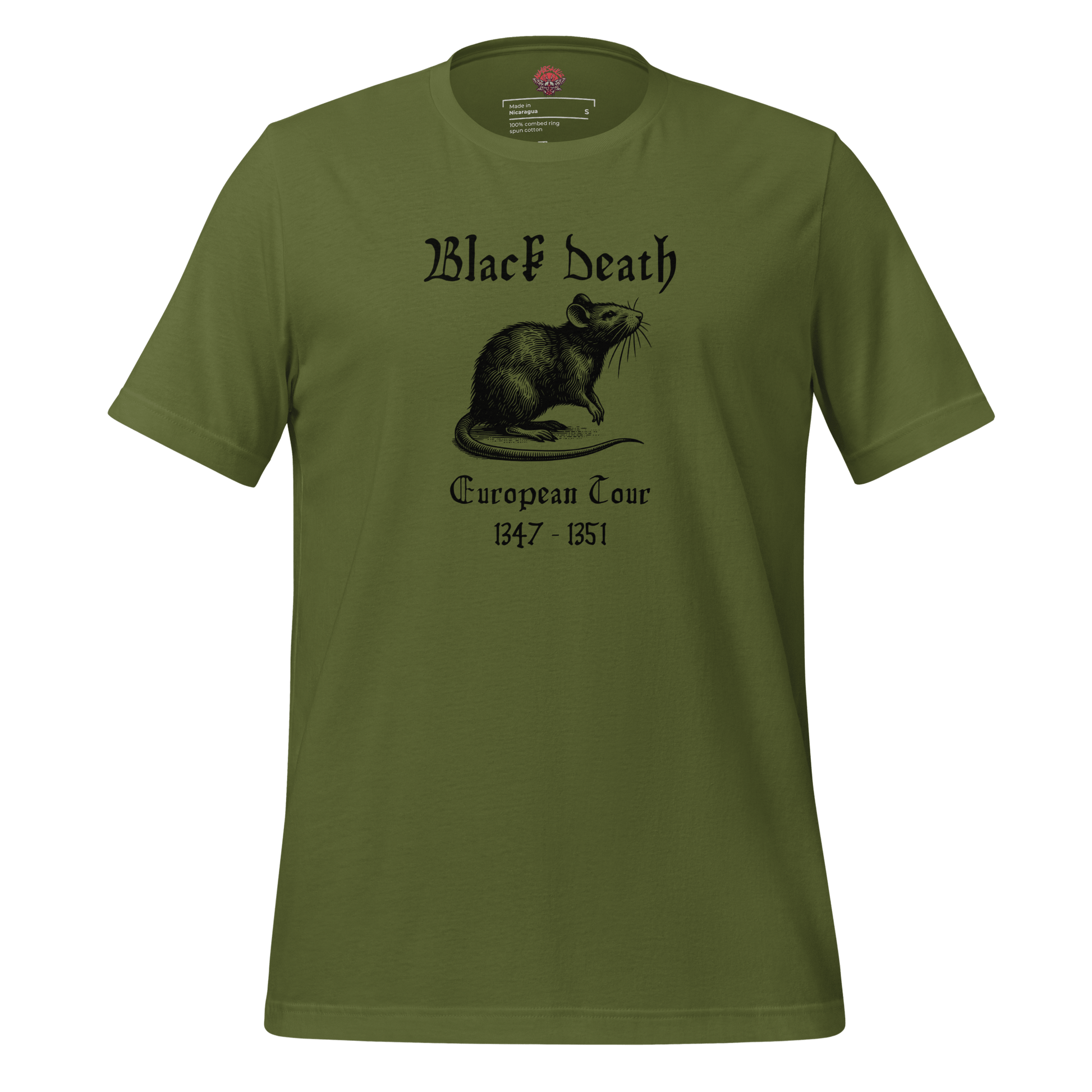 Black Death - Unisex Cotton Tee - shirt - Short Sleeve - T-shirt - Numbskullz