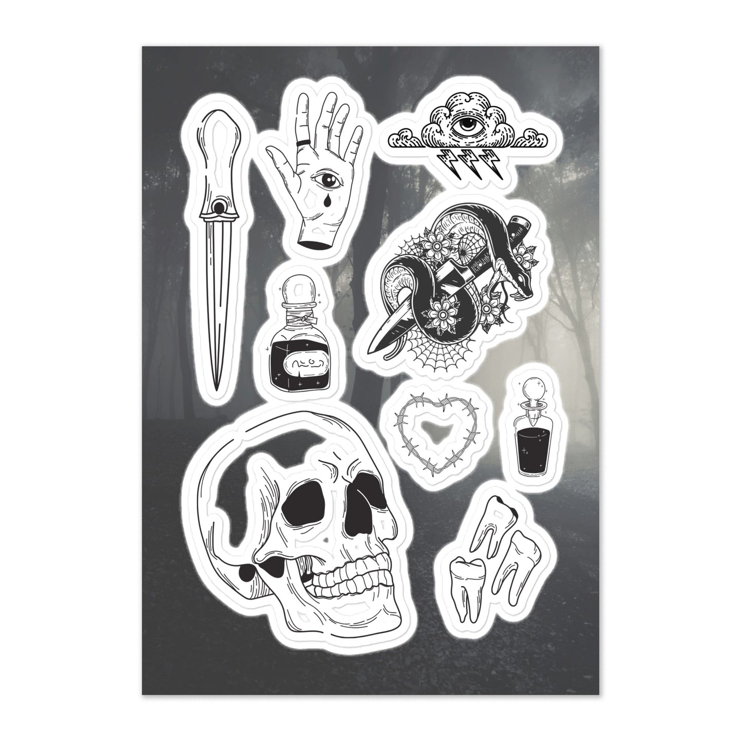 Blackheart - Sticker sheet - stickersheet - kisscutstickers - sticker collections - Numbskullz