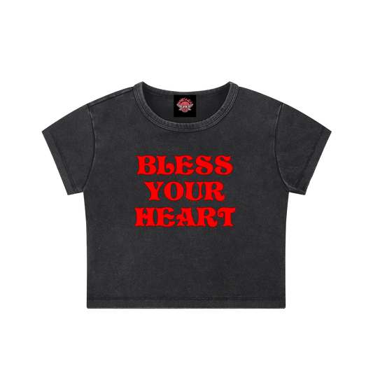 Bless Your Heart - Crop Top - cropped - shirt - Short Sleeve - Numbskullz