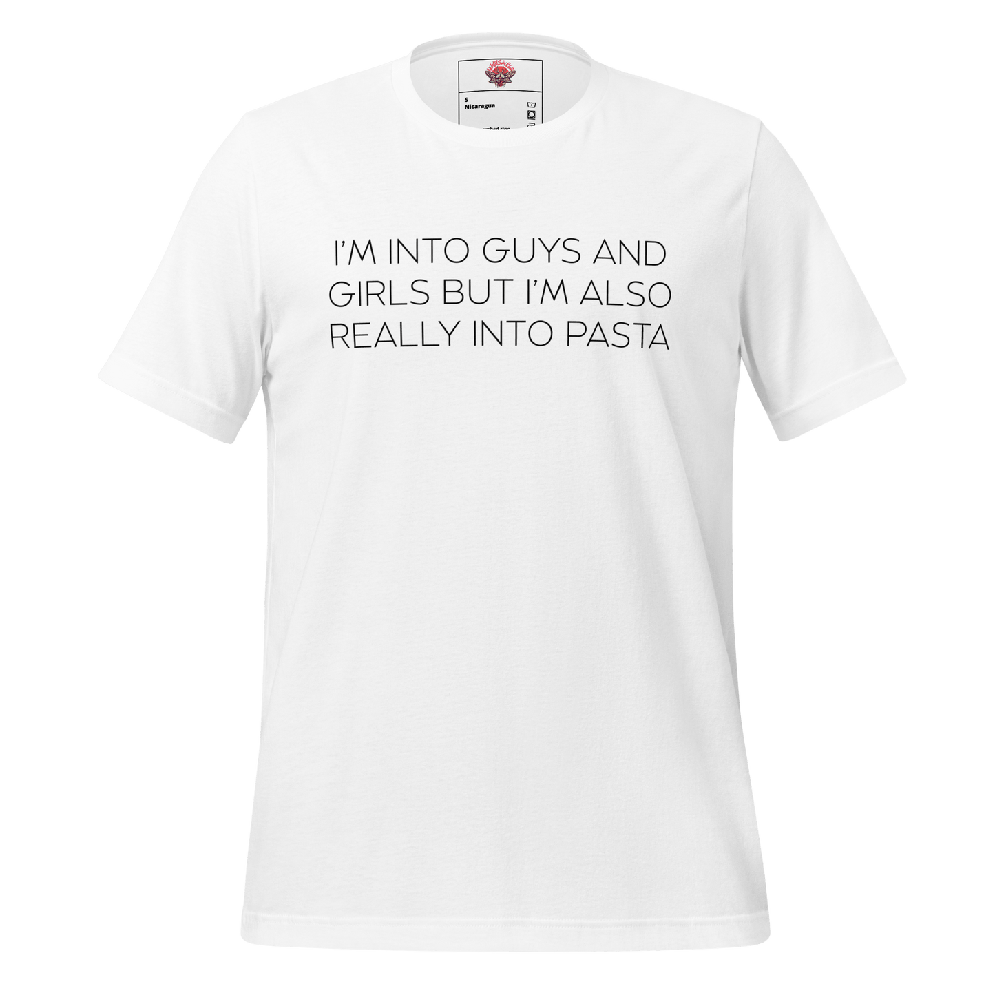 Boys, Girls and Pasta - Unisex Cotton Tee - shirt-shirts - Short Sleeve - Numbskullz