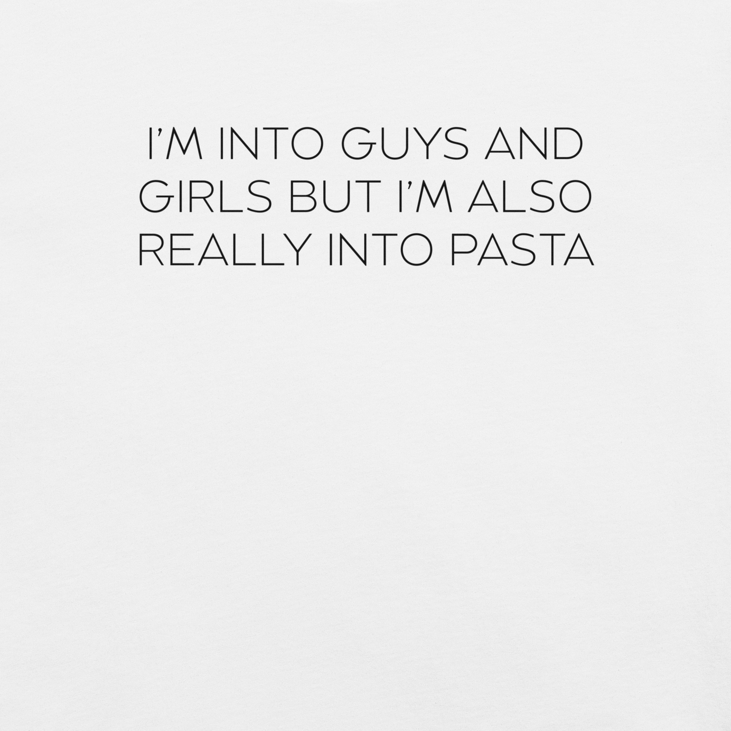 Boys, Girls and Pasta - Unisex Cotton Tee - shirt-shirts - Short Sleeve - Numbskullz