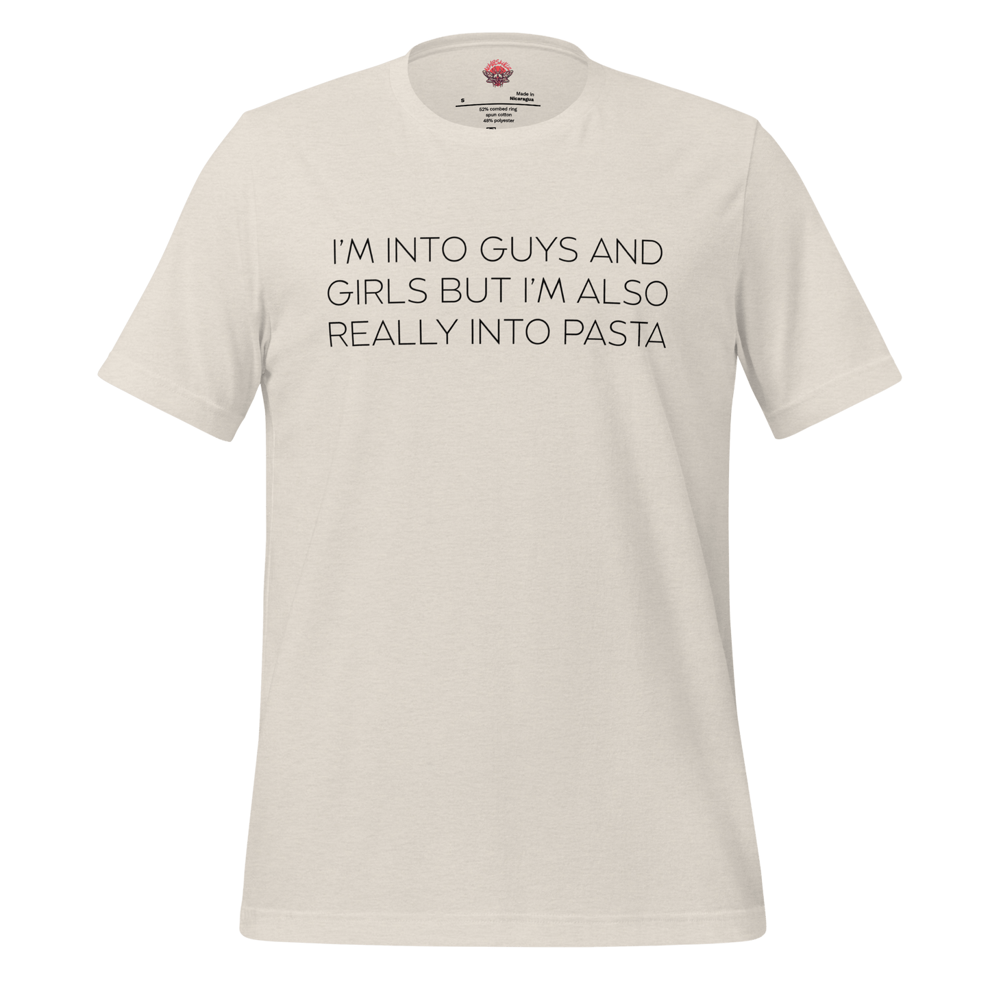 Boys, Girls and Pasta - Unisex Cotton Tee - shirt-shirts - Short Sleeve - Numbskullz