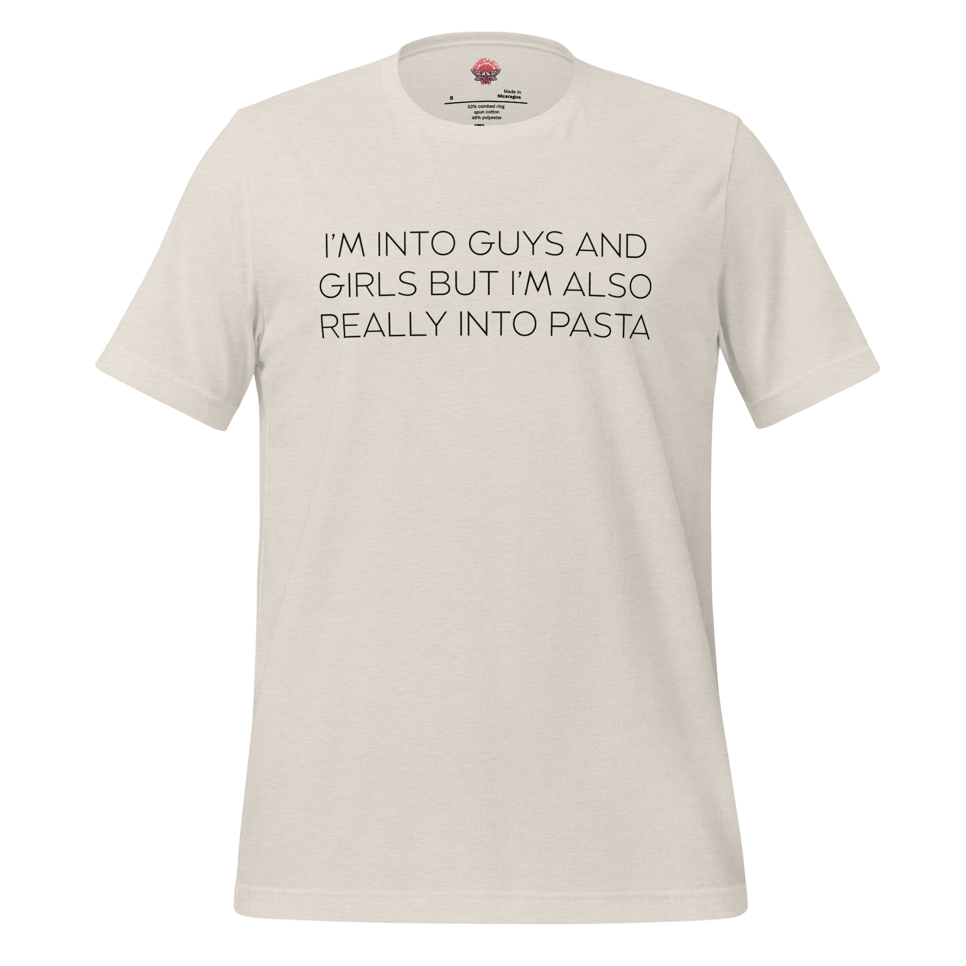 Boys, Girls and Pasta - Unisex Cotton Tee - shirt-shirts - Short Sleeve - Numbskullz
