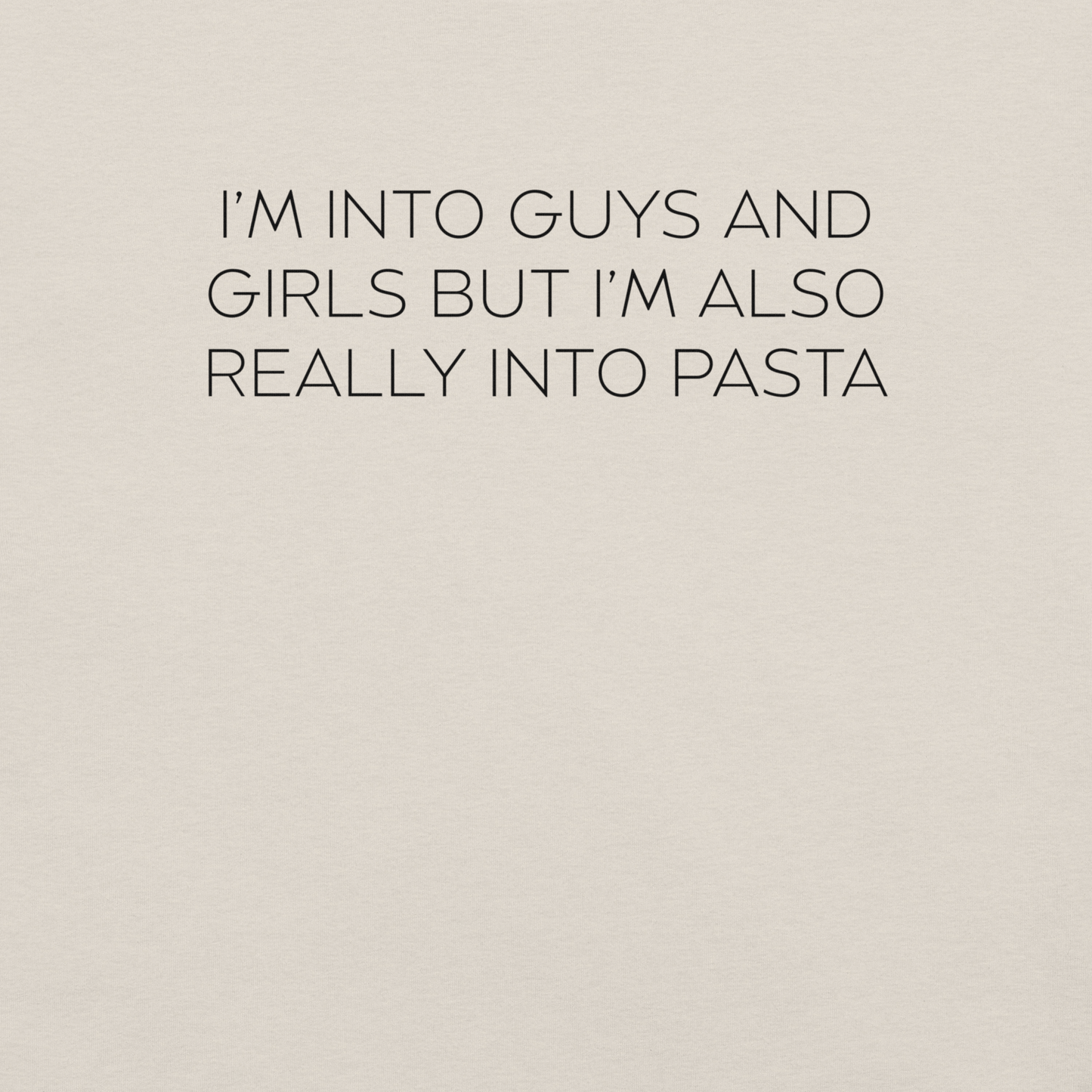 Boys, Girls and Pasta - Unisex Cotton Tee - shirt-shirts - Short Sleeve - Numbskullz