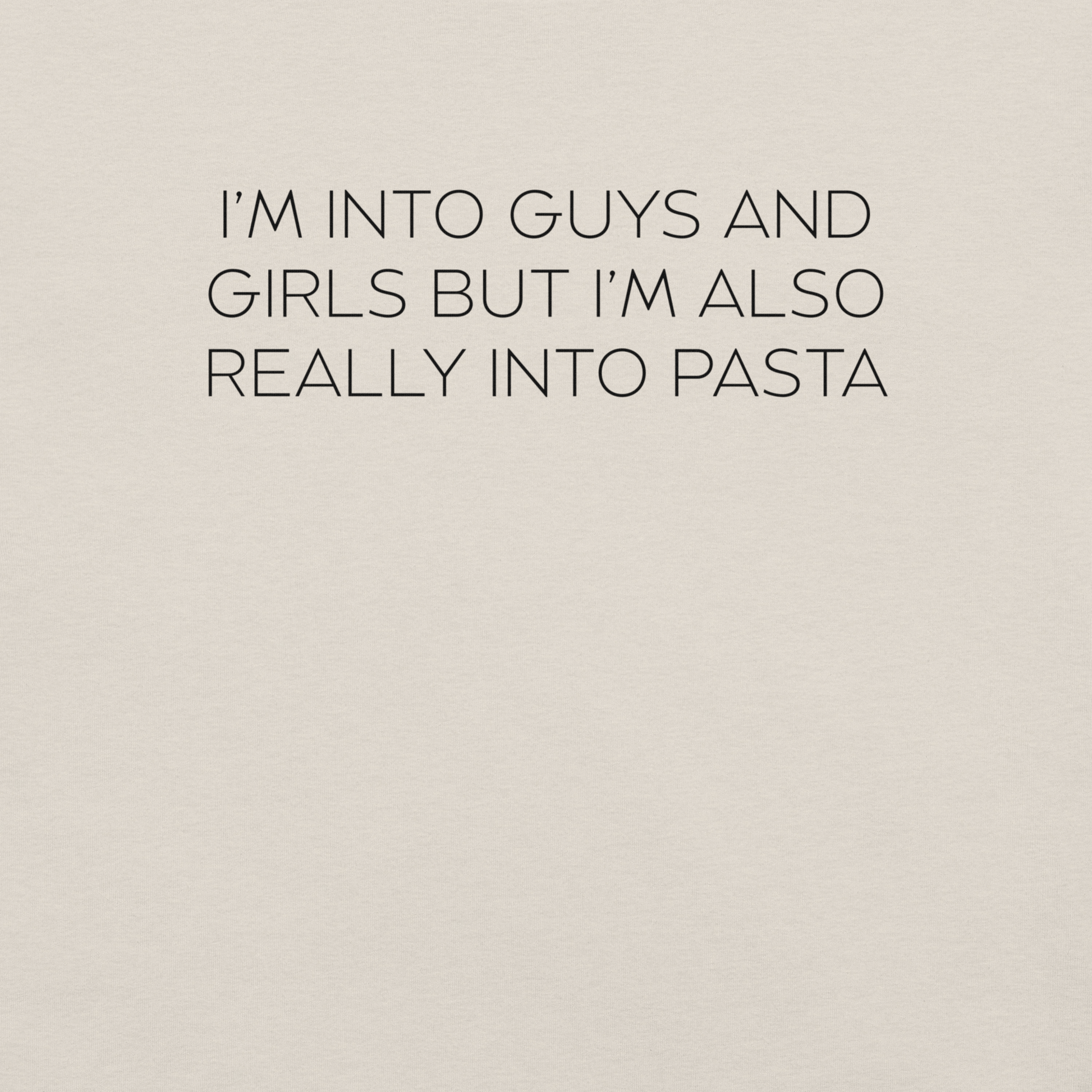 Boys, Girls and Pasta - Unisex Cotton Tee - shirt-shirts - Short Sleeve - Numbskullz