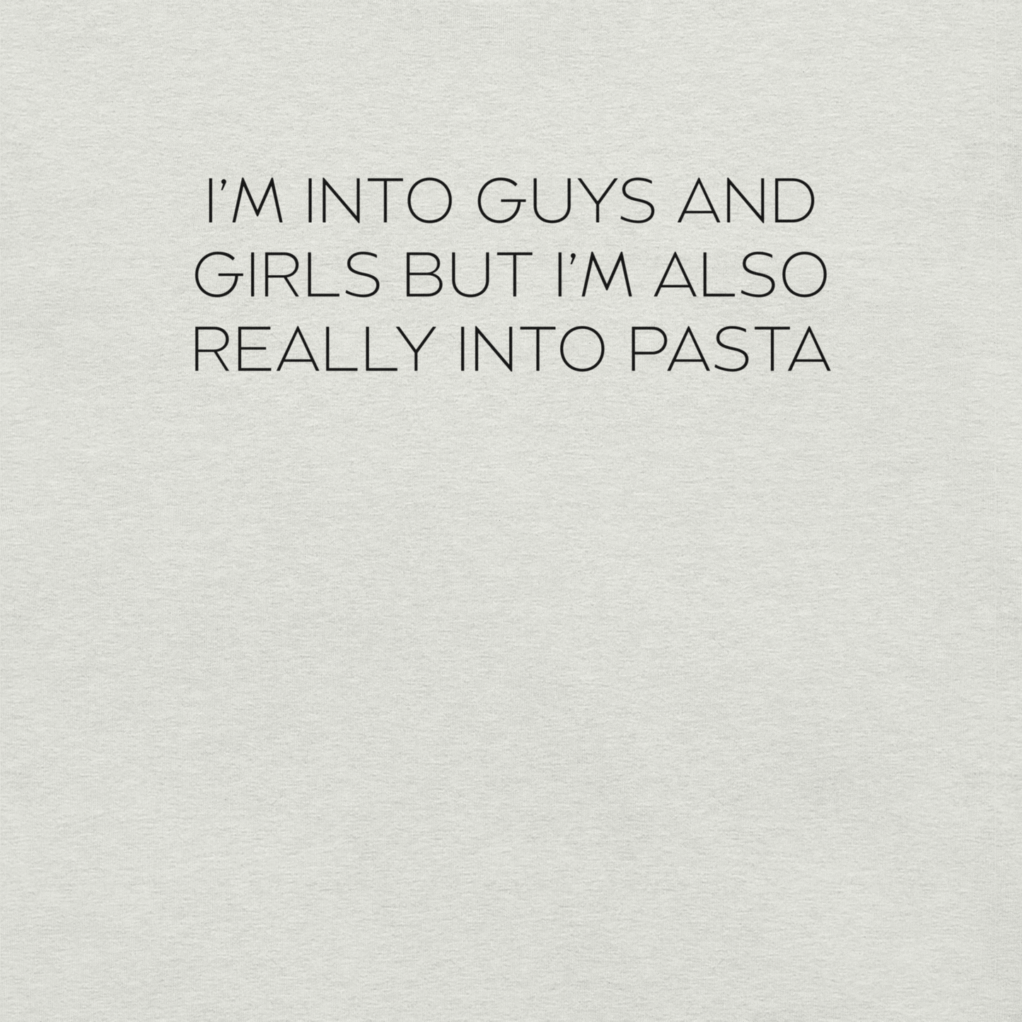 Boys, Girls and Pasta - Unisex Cotton Tee - shirt-shirts - Short Sleeve - Numbskullz