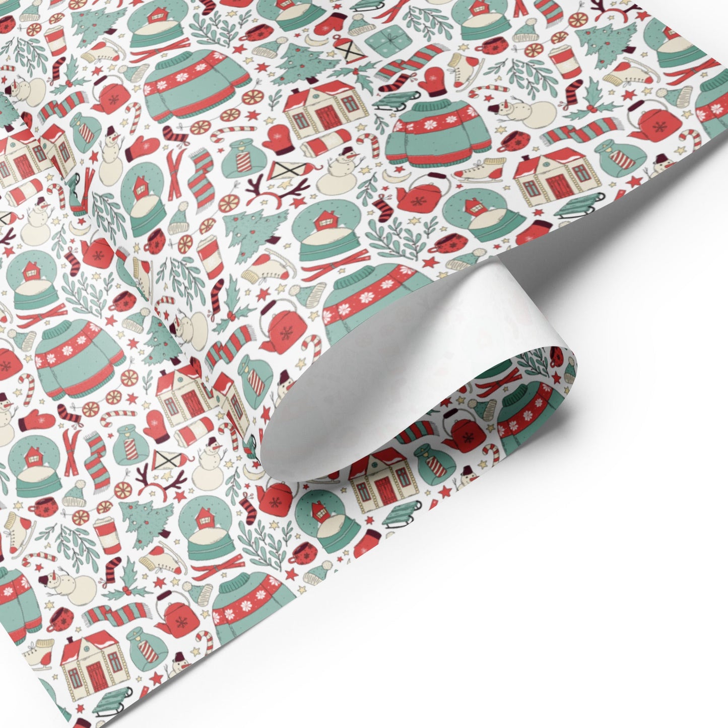 Collage - 3 Holiday Wrapping Paper Sheets - Christmas - giftwrap - paperproducts - Bad Horse