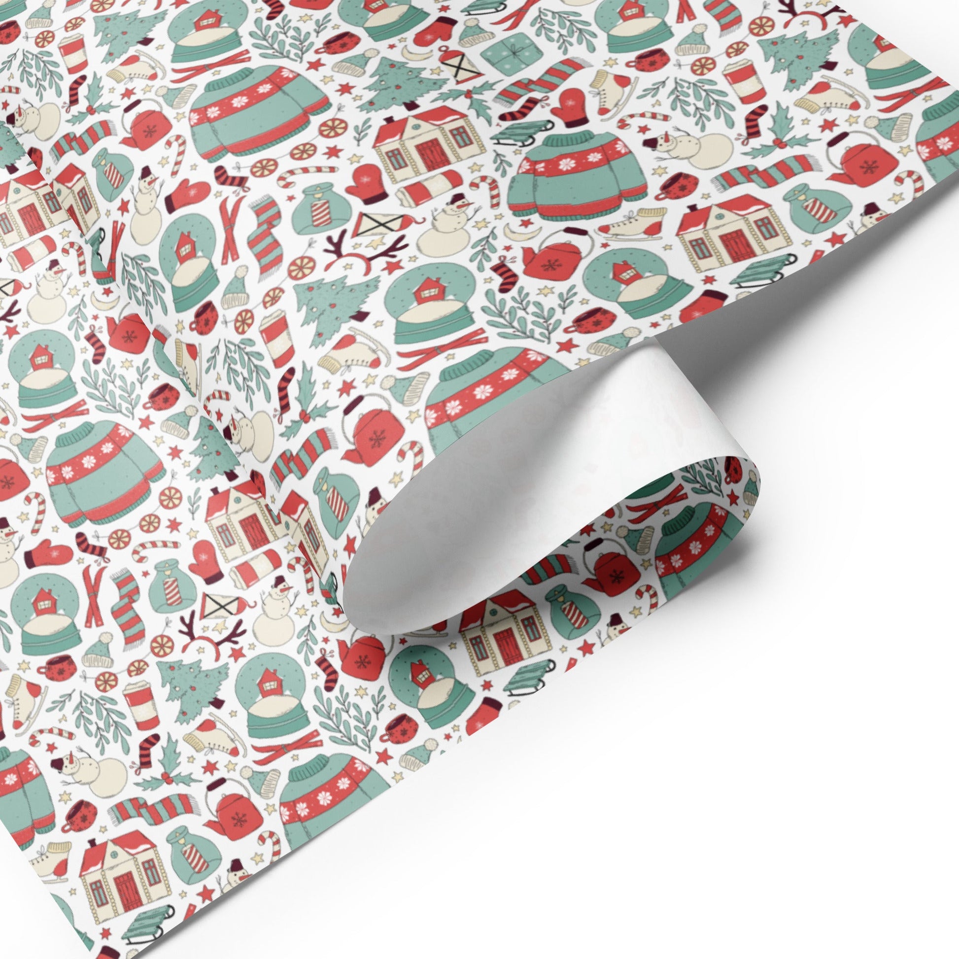 Collage - 3 Holiday Wrapping Paper Sheets - Christmas - giftwrap - paperproducts - Bad Horse