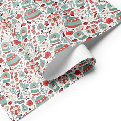 Collage - 3 Holiday Wrapping Paper Sheets - Christmas - giftwrap - paperproducts - Bad Horse