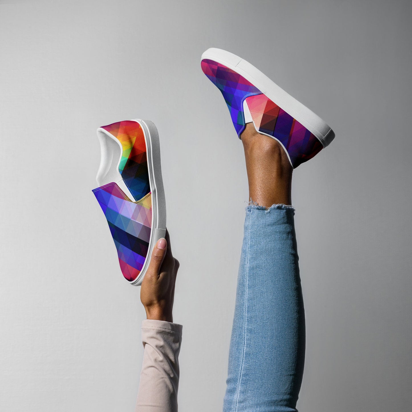 Color Glitch Women's Slip Ons - Shoes - TSC: TheShopCollective - Bad Horse