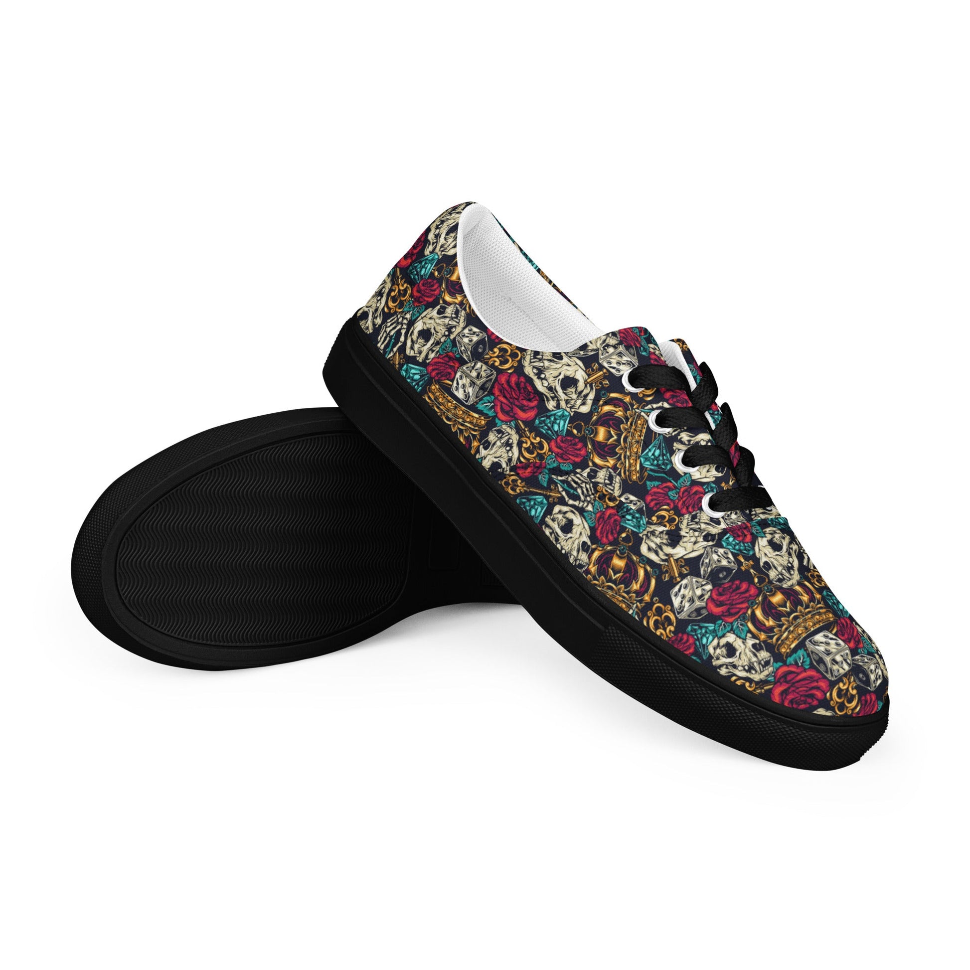 Death Royale - Women's Canvas Sneakers - canvas shoes - lace - up - sneakers - Numbskullz