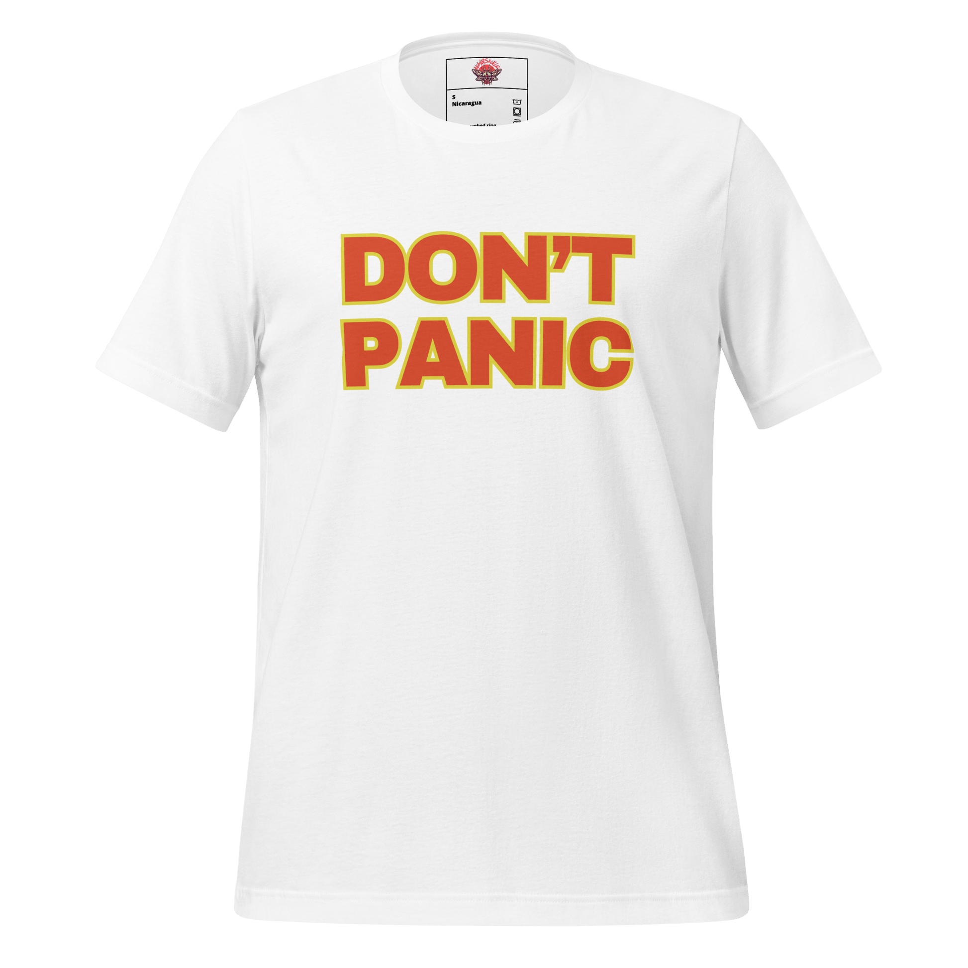 Don't Panic - Unisex Cotton Tee - shirt - Short Sleeve - T-shirt - Numbskullz